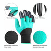 A Pair Latex Gloves with Claws ABS Plastic Gloves for Digging and Planting(Coffee)