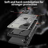 For Samsung Galaxy S25 5G Ring Holder PC Hybrid TPU Phone Case(Titanium Grey)