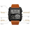 SKMEI 2020 Square Large Dial Triple Movement Men Sports Watch(Amber)