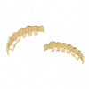 Hip-HopGold-Plated Micro-Inlaid Zircon 8 Gold Braces, Colour: Gold Upper Teeth