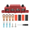 Red M8 Stud RV Ship High Current Power Distribution Terminal Block with Accessories
