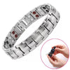 Double Row Magnet Magnetic Therapy Bracelet For Men, Colour: White