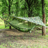 250 x 120cm Anti-mosquito Hammock and Tarp Set Waterproof Sunshade Camping Supplies(Camouflage + Camouflage)