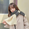 Classic Houndstooth Color Matching Scarf Women Autumn And Winter All-Match Warm Knitted Bib, Length (cm): 190cm(Beige)