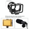 PULUZ for GoPro HERO12 Black /11 Black /10 Black /9 Black Thin Housing Shell CNC Aluminum Alloy Protective Cage with Insurance Frame & 52mm UV Lens(Black)