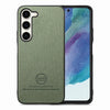 For Samsung Galaxy S21 FE 5G Twill Fabric Leather Skin Back Phone Case(Green)
