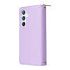 For Samsung Galaxy A54 Nine-card Slots Zipper Wallet Bag Leather Phone Case(Purple)