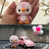 Little Cute PVC Flocking Animal Penguin Dolls Birthday Gift Kids Toy, Size: 4*4*5.5cm(Pink)