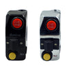 Motorcycle Modification Aluminum Alloy Handle Switch High Low Beam Light Turn Signal Horn Control Switch(Silver)
