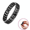 Double Row Magnet Magnetic Therapy Bracelet For Men, Colour: Black Full Magnet