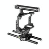 YELANGU C15 YLG0711A Video Camera Cage Stabilizer with Handle & Rail Rod for Nikon Z6 / Z7(Black)