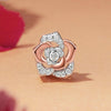 S925 Sterling Silver Rose Gold Shining Rose DIY Beads(BSC1008)