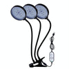 LED Plant Growth Lamp USB Remote Control Clip Waterproof Full Spectral Natural White Seedling Planting Light, Power: 45W Three Head