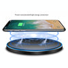 15W Metal Round Wireless Charger Smart Fast Charge(Black + Black Surface)