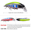 PROBEROS DW592 Sinking Minnow Lure Long Casting Fake Bait Bionic Plastic Hard Bait(Color D)