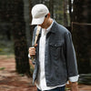 Autumn Winter Retro Denim Jacket Loose Work Jacket, Size: L(Coffee)