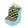 Rabbit Guinea Pig Hay Feeder Bowl - Blue - Anti Chew