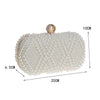 Women Fashion Banquet Party Pearl Handbag Single Shoulder Crossbody Bag (Champagne Gold)