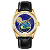 SKMEI 2115 Multifunctional Men Outdoor 30M Waterproof Moon Phase Quartz Watch(Gold)