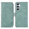 For Samsung Galaxy A36 5G ABEEL Frosted Magnetic RFID Leather Phone Case(Cyan)