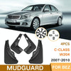 For Mercedes-Benz C-Class W205 2007-2010 4pcs/Set Car Auto Soft Plastic Splash Flaps Fender Guard