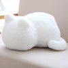 Plush Cat Toy Children Cat Back Shadow Shape Gift Toy Home Decoration Soft Pillow(White)