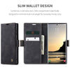 For Samsung Galaxy S25 Ultra 5G CaseMe 013 Multifunctional Horizontal Flip Leather Phone Case(Black)