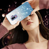 For Samsung Galaxy S9+ Gradient Glitter Flower All-inclusive Phone Case(Blue)