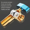 Copper High Flow 4-point Ball Valve Hot Cold Water Gas Water Heater Full Open Triangle Valve, Color: Gray Blue Label Cold Water