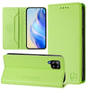 For Samsung Galaxy A42 5G / M42 RC01 Dual-Folded Magnetic Suction RFID Leather Phone Case(Grass Green)
