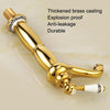 Antique Hot and Cold Bathroom Washbasin Faucet, Style: High Model+Water Inlet Pipe