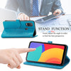 For Alcatel 1L 2021 Mandala Flower Embossed Horizontal Flip Leather Case with Holder & Three Card Slots & Wallet & Lanyard(Blue)