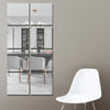 15cm x 15cm Acrylic Mirror Square Stereo Wall Stickers Self-Adhesive Decorative Soft Mirror Right Angle Model(Silver)