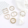 2pcs Silk Scarf Corner Clasp Ring Shirt Hem Cinching Fixed Clothing Accessories, Model: Silver Circle