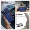 For Samsung Galaxy S24 5G Horizontal Flip Card Bag Holder Leather Phone Case(Dark Blue)