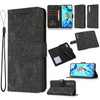 For Huawei P30 Skin Feel Embossed Sunflower Horizontal Flip Leather Case with Holder & Card Slots & Wallet & Lanyard(Black)