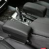 2 PCS Universal Car Wireless Qi Standard Charger PU Leather Wrapped Armrest Box Cushion Car Armrest Box Mat with Storage Box (Black)