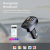 ROCK B301 Dual USB + PD Bluetooth 5.0 FM Transmitter & Car Charger, Support TF Card / U-disk(Black)