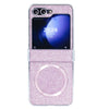 For Samsung Galaxy Z Flip6 Glitter Powder MagSafe Magnetic Fold Phone Case(Pink)