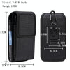For 6.5-6.9 inch Smartphones Vertical Double Grid Oxford Cloth Phone Case(Black)