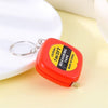 4 PCS Portable Easy to Retract Square Small Tape Measure Key Ring Pendant(Random Color Delivery)