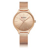 Curren 9024 Casual Steel Strap Waterproof Women Quartz Watch, Color: Rose Shell Rose Surface