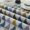 Polyester Cotton Round Tablecloth Dust-proof Cotton and Linen Printing Tablecloth, Diameter:150cm(Color Triangl)