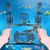 Diving Dual Handheld Grip Bracket Stabilizer Extension Phone Clamp Camera Rig Cage Underwater Case for GoPro HERO9 /8 /7, Colour: Black Bracket + Shutter