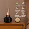 DQ708 Simulation Candle Light Aroma Diffuser USB Air Humidifier with Night Light(White)