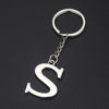 Double-Sided Three-Dimensional Plating Alphabet Keychain, Style: S