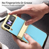 For Samsung Galaxy Z Flip4 Integrated AG Frosted Vacuum Plating Phone Case(Ice Blue)