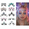 3 PCS  Forehead Green Masquerade Makeup Acrylic Face Sticker