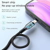 YESIDO CA97 2.4A USB to 8 Pin Braided Charging Data Cable with Indicator Light, Length:1.2m(Black)