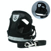 Reflective Dog Vest & Lead, Mesh, Black, M
